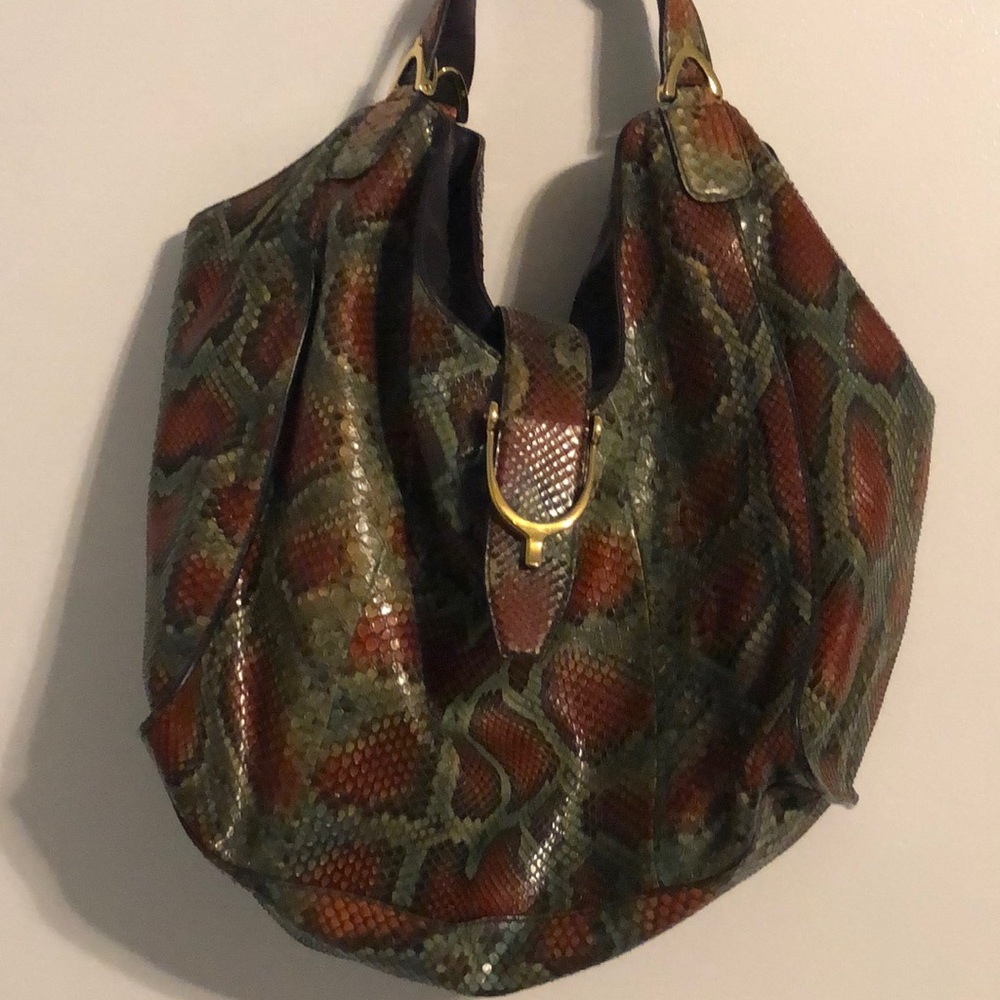 LAST CHANCE Authentic Gucci Python Stirrup bag